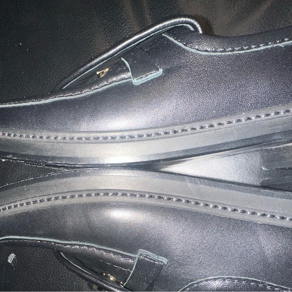 Chanel Black Loafers with Gold Accent - Picture 14 of 15